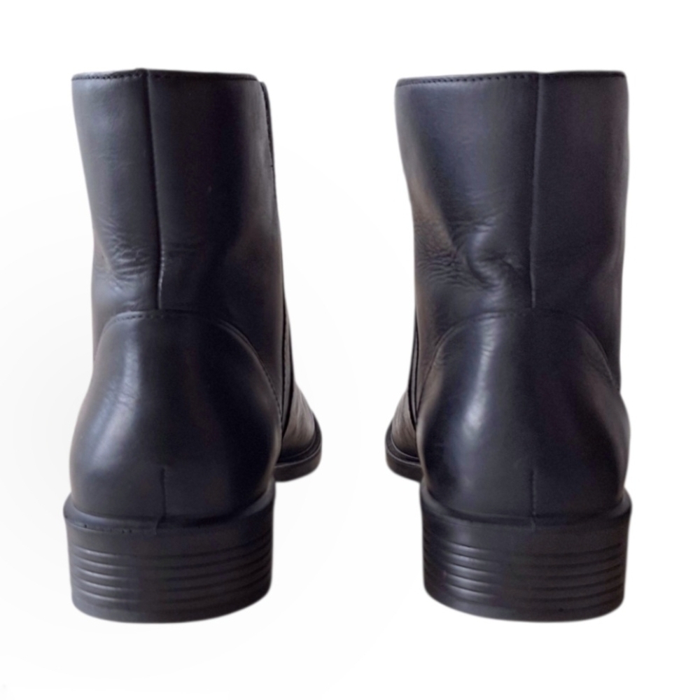 Umberto Rafini Vìntage 90s Leather Equestrian Style Ankle Boots 39 8.5 - Picture 4 of 8